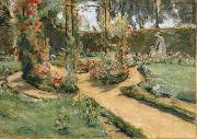 Max Liebermann The Rose Garden in Wannsee with the Artist-s Daughter and Granddaughter France oil painting artist
